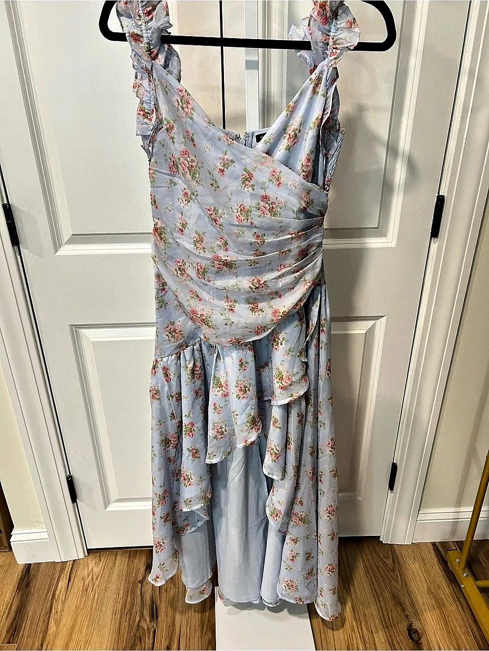 Floral Maxi Dress in Blue & Pink Like New